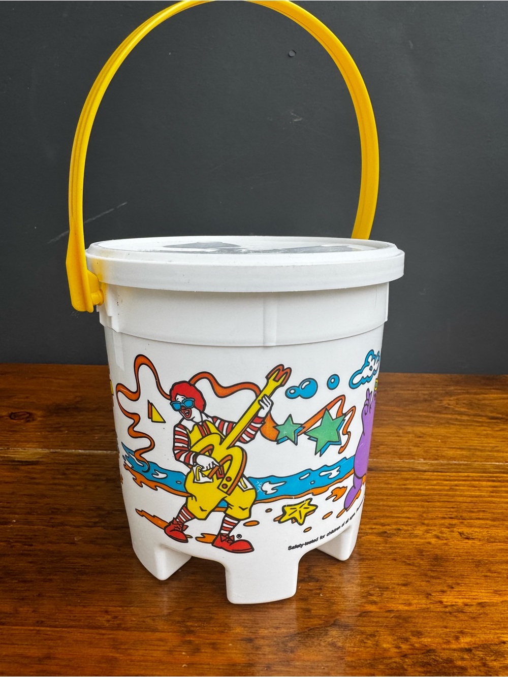 vintage 1986 McDonald's "Rockin' Out" beach bucket and sand pail